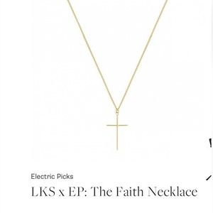 Electric Picks Jewelry Lauren Kay Sims Collab Faith Cross Gold Necklace